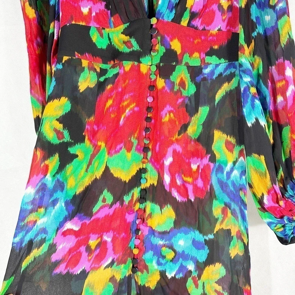 Rat & Boa Ferreira Floral Print Maxi Dress Size Small